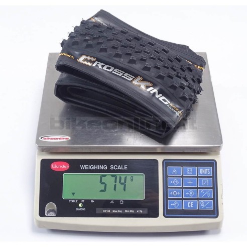 Continental - Cross King 29 x 2.3" Race Sport Black Chili super light tyre 575g_weight on the scale
