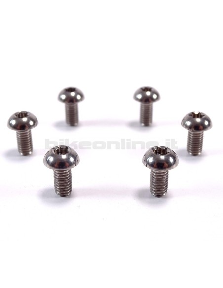 ROCKY - Disc fixing kit consisting of 6 screws natural titanium 8.0g