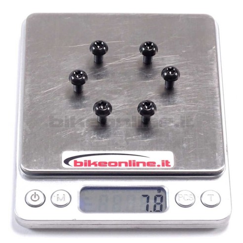 ROCKY - Kit di fissaggio dischi freno composto da 6 viti in Titanio nero 7.8g