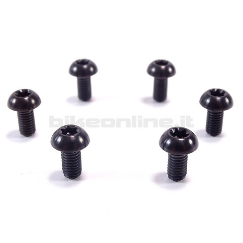 ROCKY - Disc fixing kit consisting of 6 screws black titanium 7.8g