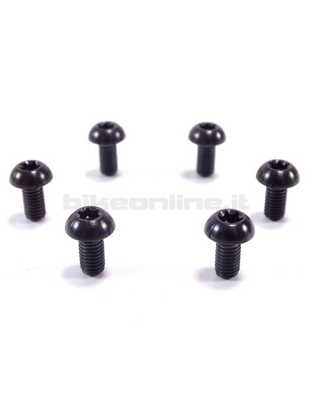 ROCKY - Disc fixing kit consisting of 6 screws black titanium 7.8g