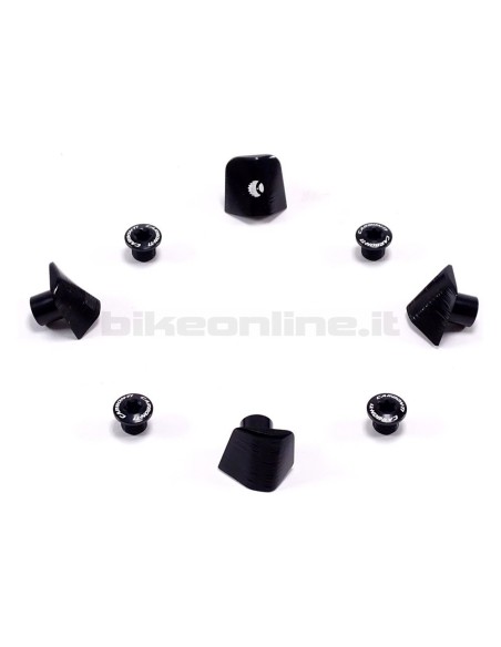 Carbon-Ti X-Cover DA9200 Black chainring fixing bolts shaped for Dura-Ace 9200 20g