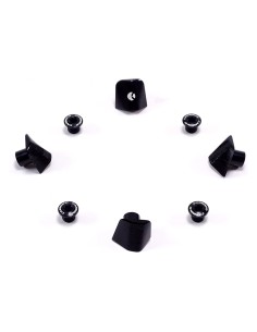 Carbon-Ti X-Cover DA9200 1x Black single chainring fixing bolts shaped for Dura-Ace 9200 20g