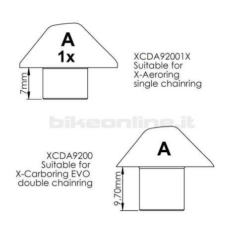 Carbon-Ti X-Cover DA9200 1X Black viti monocorona sagomate per Dura-Ace 9200 20g