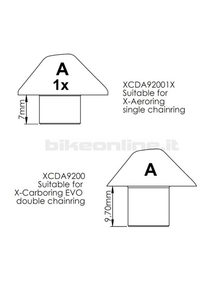 Carbon-Ti X-Cover DA9200 1x Black single chainring fixing bolts shaped for Dura-Ace 9200 20g