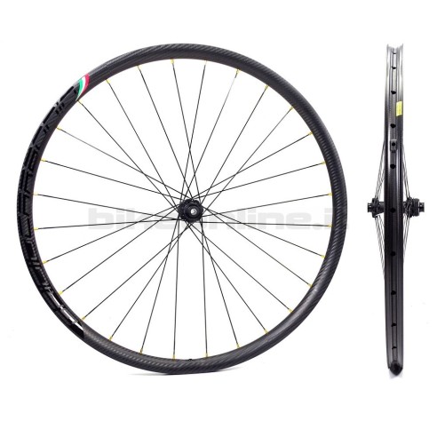 Coppia ruote GrigioCarbonio HardWheel AS25 - AS30 - AS35 T800 / DT Swiss 180 SP CERAMIC CENTER LOCK BOOST da 1.175