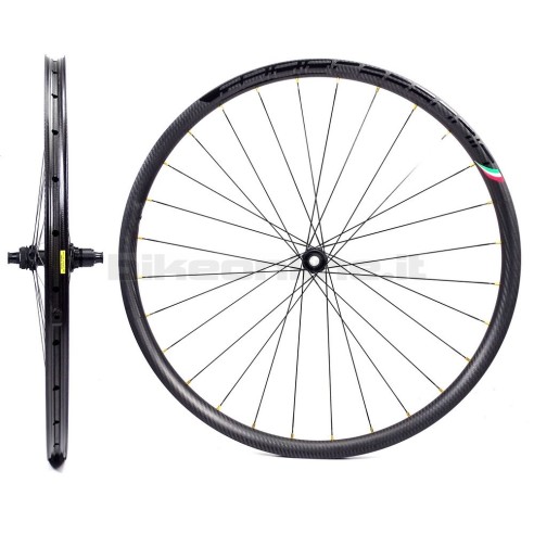 Coppia ruote GrigioCarbonio HardWheel AS25 - AS30 - AS35 T800 / DT Swiss 180 SP CERAMIC CENTER LOCK BOOST da 1.175g