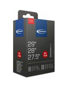 Schwalbe - Camera d'aria Extra Light SV 19A compatibile con ruote da 27.5" x 2,00/2,40  29" x 1.75/2.40 151g