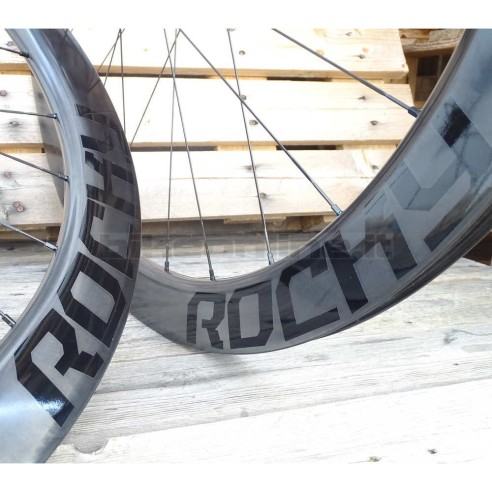 Ruote carbonio ROCKYROAD KOM 55C DISC / ROCKY II SP Road CL 1.220g dettaglio decals 2
