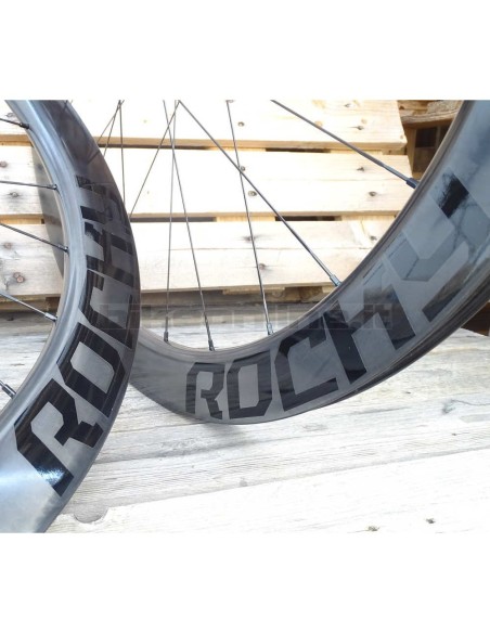 ROCKYROAD KOM 55C DISC CLINCHER / ROCKY II SP CL carbon wheelset 1.220g decal detail_2