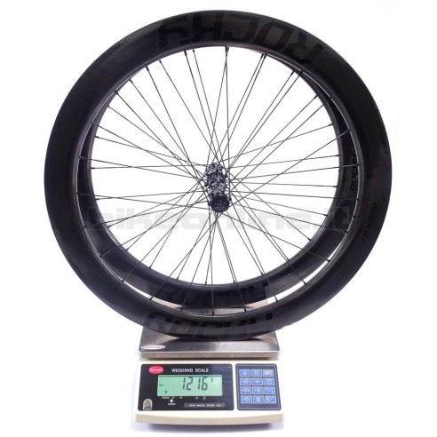 ROCKYROAD KOM 55C DISC CLINCHER / ROCKY II SP CL carbon wheelset 1.220g weight on the scale