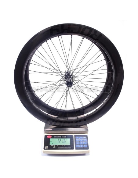 ROCKYROAD KOM 55C DISC CLINCHER / ROCKY II SP CL carbon wheelset 1.220g weight on the scale