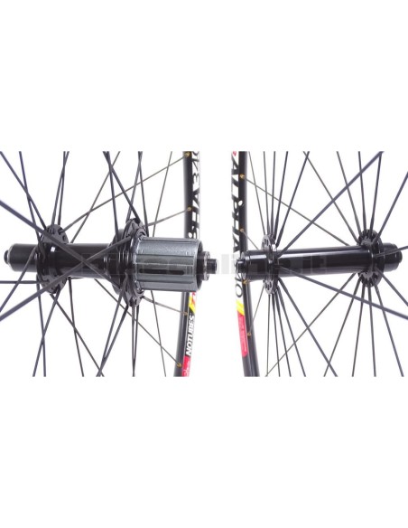 Notubes ZTR Alpha 340 tubeless / ROCKY ROAD J SL aluminium road wheelset 1.265g hub details