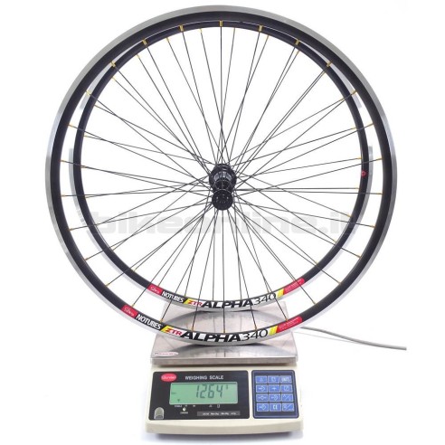 Notubes ZTR Alpha 340 tubeless / ROCKY ROAD J SL aluminium road wheelset 1.265g weight on the scale