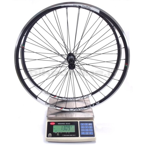 DRC KTC 380 clincher /ROCKY ROAD J SL aluminium road wheelset 1.309g_WEIGHT ON THE SCALE