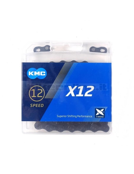 KMC- X12 BlackTech 12s chain for all derailleur systems Campagnolo, Shimano, Sram 126 links 268g