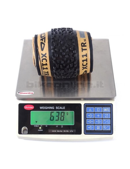 Tufo - XC12 TR SG - 29 × 2.35" tan wall MTB tire 638g_WEIGHT ON THE SCALE