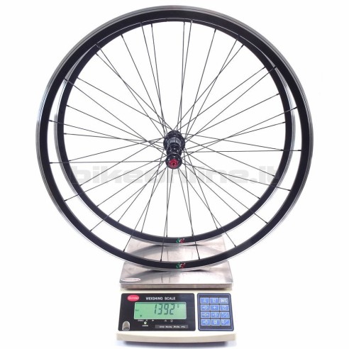 KTC 380 clincher /ROCKY ROAD J SL aluminium road wheelset 1.392g_Weight on the scale