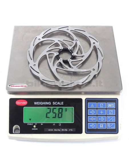 Formula Cura Disco Center Lock 203mm 258g_peso sulla bilancia