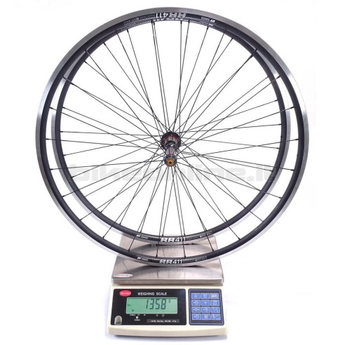 DT Swiss RR411 clincher / Extralite MRC01 aluminium road wheelset from 1.358g_weight on the scale