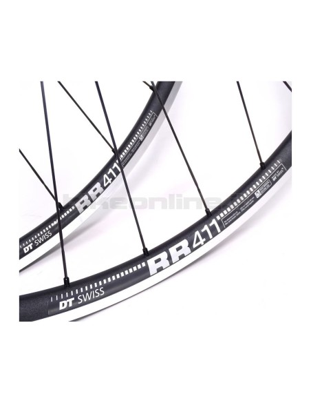 Ruote strada alluminio DT Swiss RR 411 clincher / Extralite MRC01 da 1.358g_4