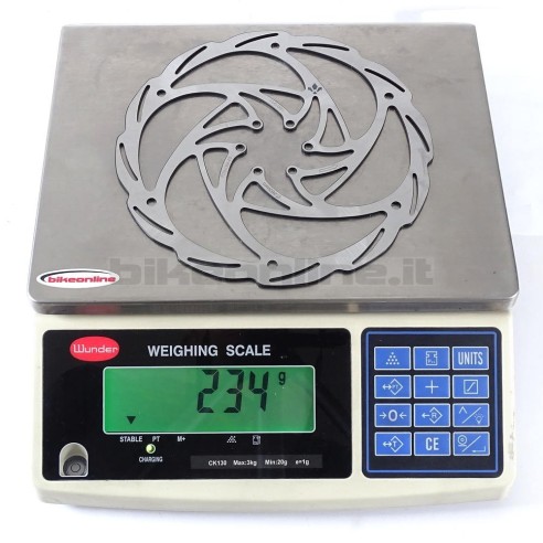 Formula Cura Disco 203mm 234g_peso sulla bilancia