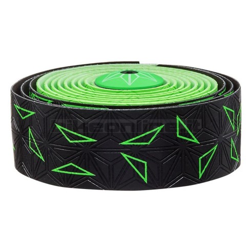Supacaz - Nastro Manubrio Super Sticky Starfade Nero - Neon Giallo Road-Gravel Bar 60g