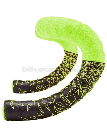 Supacaz - Nastro Manubrio Super Sticky Starfade Nero - Neon Giallo Road-Gravel Bar 60g