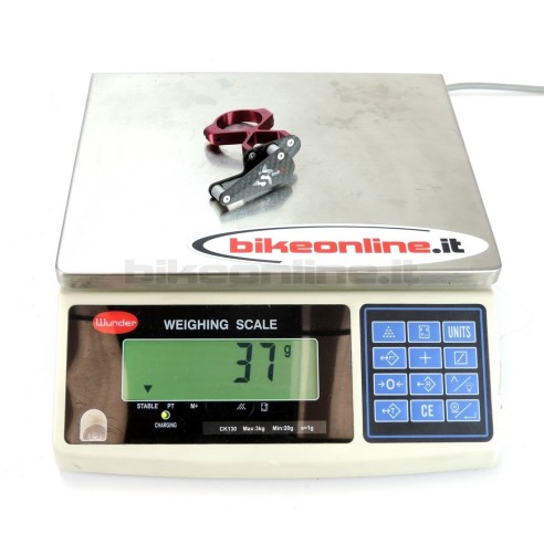 Shift-Up - Superlight carbon-ergal chainguide top mount clamp 34.9mm 37g_weight on the scale