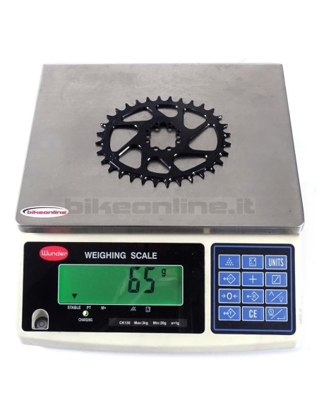 Cruel Components - Corona Doppia Camme Vo Sram Eagle DM T-Type 8 Fori off-set 0mm  32T - 34T da 65g_peso sulla bilancia