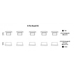 Carbon Ti - Bussole corone X-Fix Road XS kit 4 pezzi 4.8g_1 2