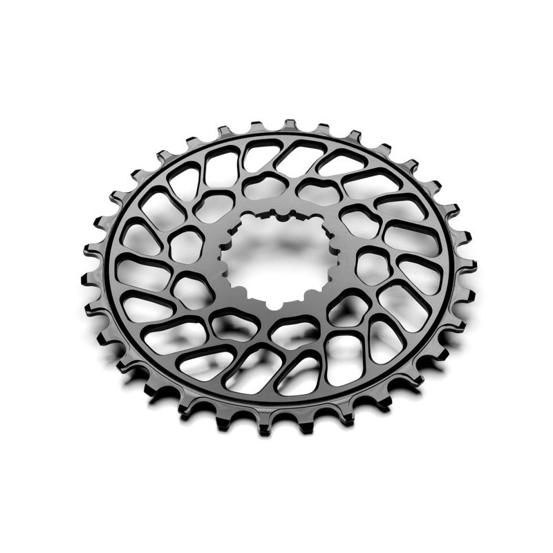 AbsoluteBlack - Monocorona integrata XX1 Style Rotonda per SRAM BB30 Offset 0mm_4
