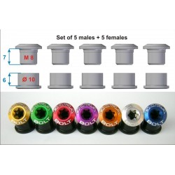 Extralite - Chainring bolt set EXTRABOLT 1.1 9g (5 pcs) 2