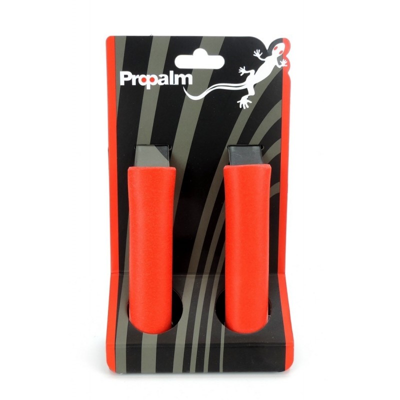Propalm - Coppia manopole in silicone colore rosso 65g