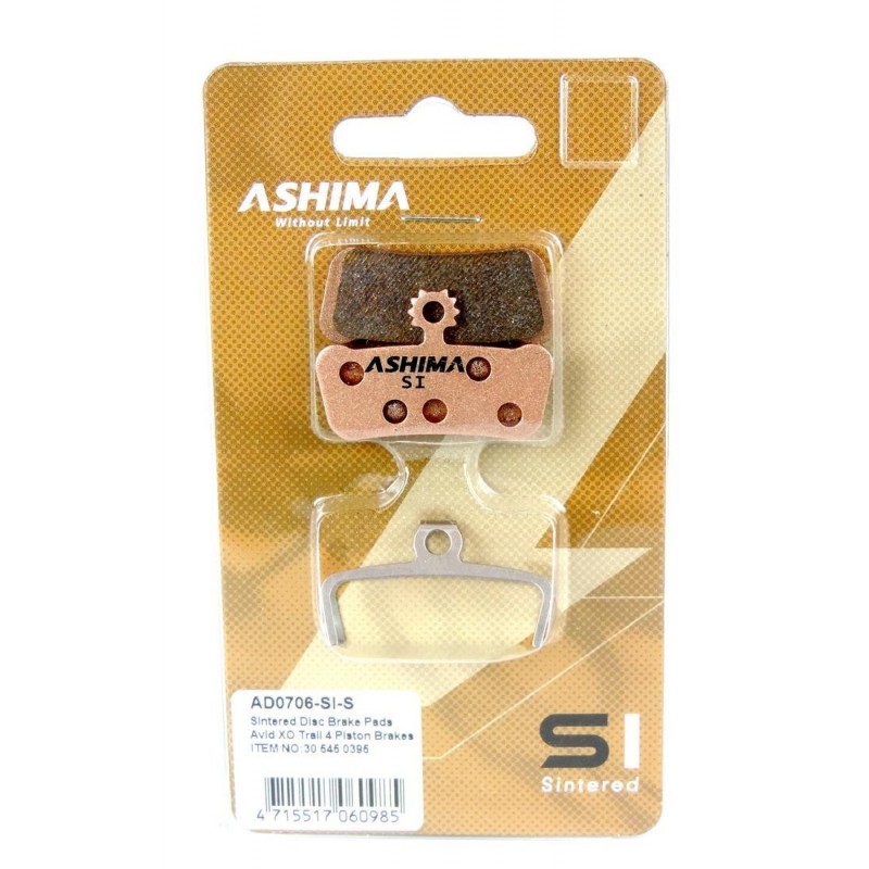 Ashima - Coppia pastiglie sinterizzate per Avid XO Trail 4 Piston Brakes