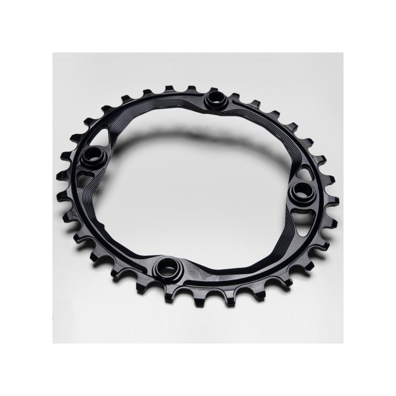 AbsoluteBlack - XX1 style OVAL 104 BCD chainring Black from 41g