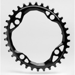 AbsoluteBlack - XX1 style OVAL 104 BCD chainring Black from 41g