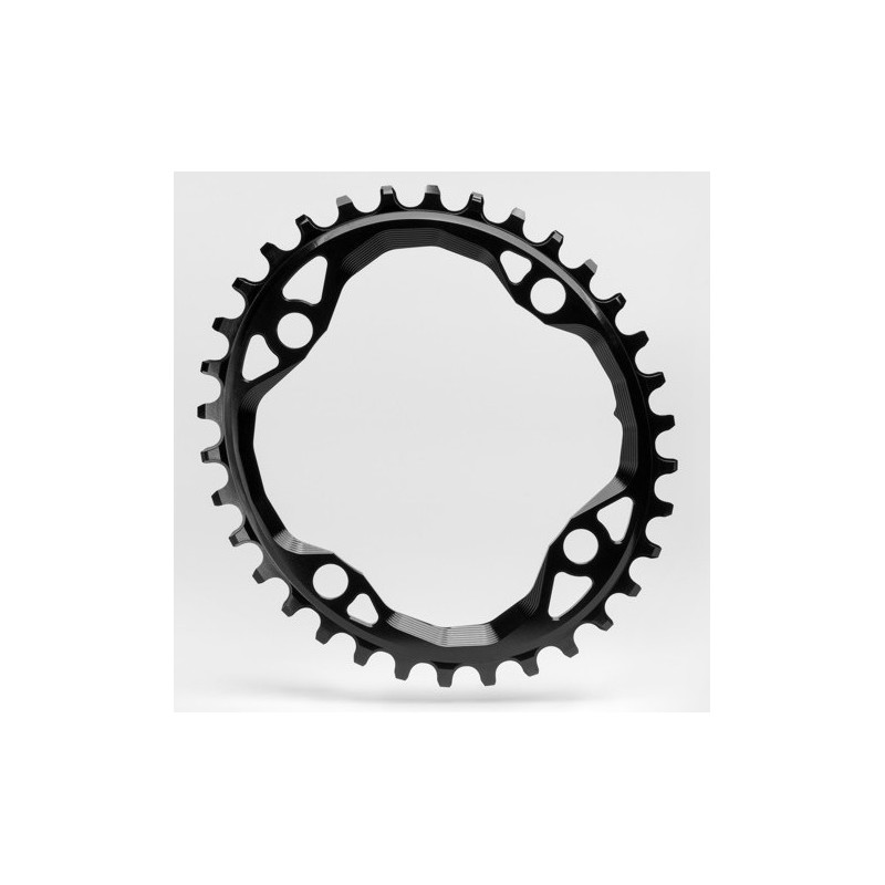 AbsoluteBlack - XX1 style OVAL 104 BCD chainring Black from 41g