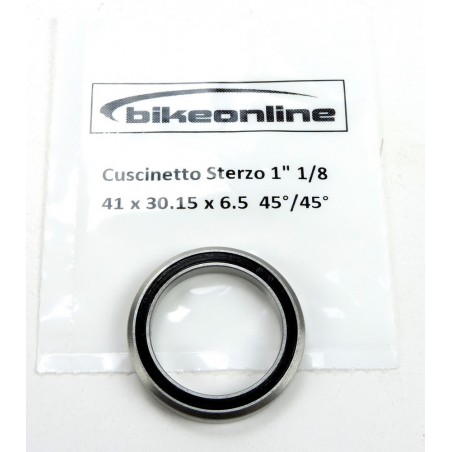 Bikeonline - Cuscinetto serie sterzo 1" 1/8 41x30.15x6.5mm 45°/45° 20g