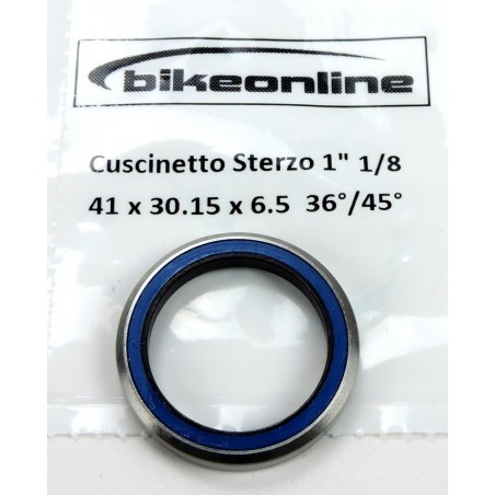 Bikeonline - Cuscinetto serie sterzo 1" 1/8 41x30.15x6.5mm 36°/45° 19.5g