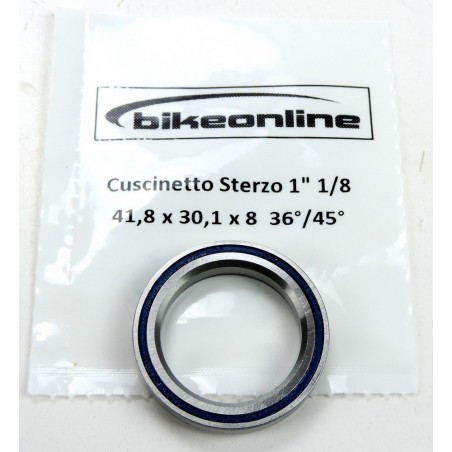 Bikeonline - Cuscinetto serie sterzo 1" 1/8 41.8x30.1x8mm 36°/45° 26.4g