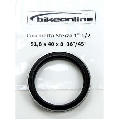 Bikeonline - Cuscinetto serie sterzo 1" 1/2 51.8x40x8mm 36°/45° 32.8g