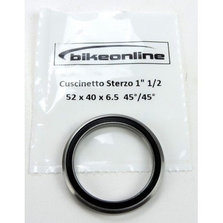 Bikeonline - Cuscinetto serie sterzo 1" 1/2 52x40x6.5mm 45°/45° 28.7g
