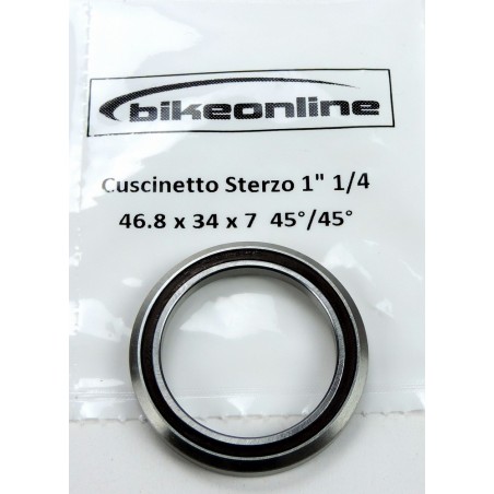 Bikeonline - Cuscinetto serie sterzo 1" 1/4 46.8x34x7mm 45°/45° 27.6g