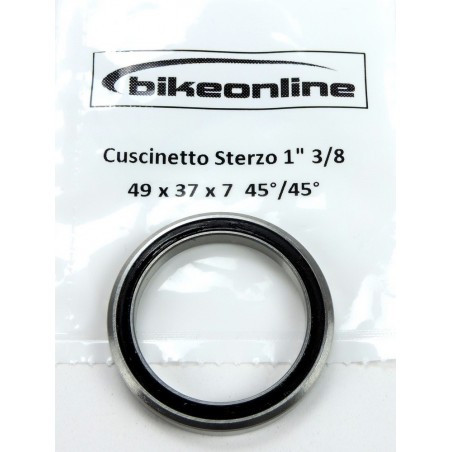 Bikeonline - Cuscinetto serie sterzo 1" 3/8 49x37x7mm 45°/45° 28.6g