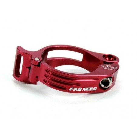 FAR and NEAR - Red front derailleur clamp adaptor 34.9 21g