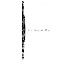 AbsoluteBlack - Monocorona XX1 style OVAL Sram BOOST148  GXP/DUB 3mm Offset 2