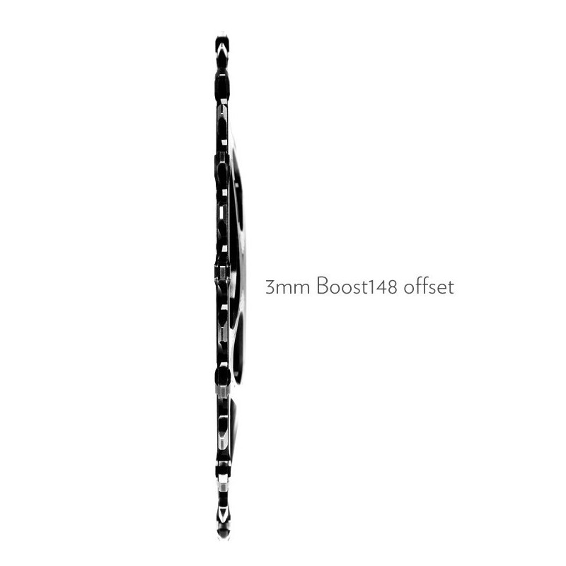 AbsoluteBlack - Monocorona XX1 style OVAL Sram BOOST148  GXP/DUB 3mm Offset_1