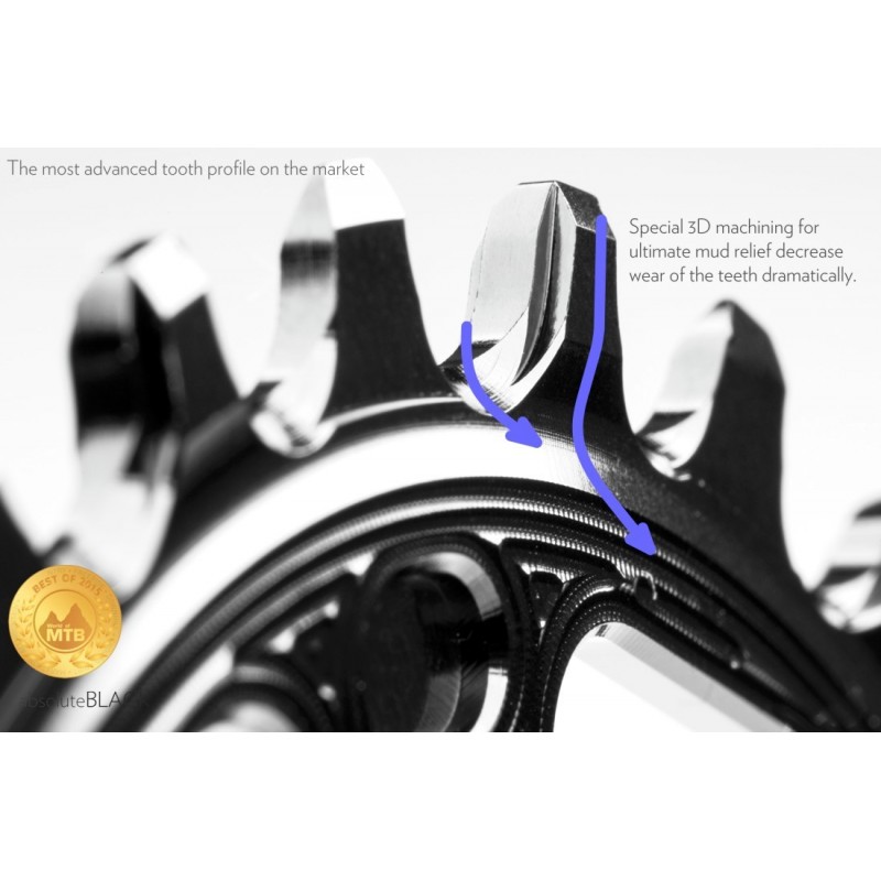 AbsoluteBlack - Monocorona XX1 style OVAL Sram BOOST148  GXP/DUB 3mm Offset_6