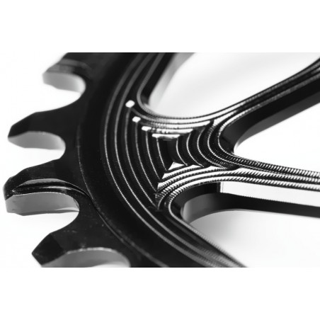 AbsoluteBlack - Monocorona XX1 style OVAL RACEFACE colore nero 6mm Offset